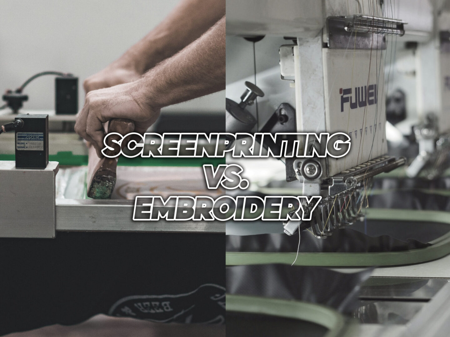 a screen printing machine and an embroidery machine